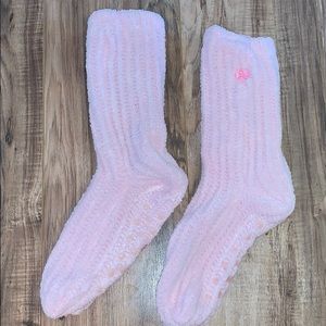 Pink non skid socks